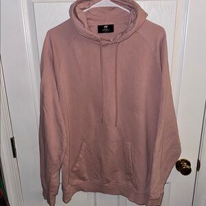 H&M Men's Pink Hoodie Sweatshirt Sz Large Regular fit